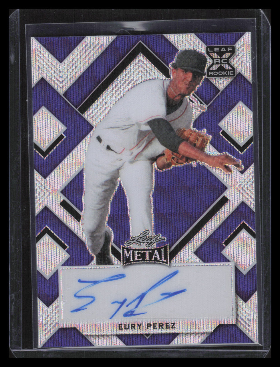 DELETE 136516 2022 Leaf Metal Draft Purple Wave baep1 Eury Perez Rookie Auto 4/6