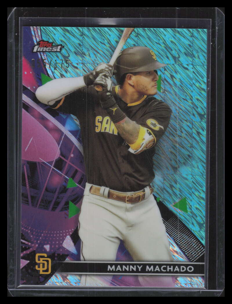 2021 Finest Aqua Shimmer Refractor 31 Manny Machado 55/175