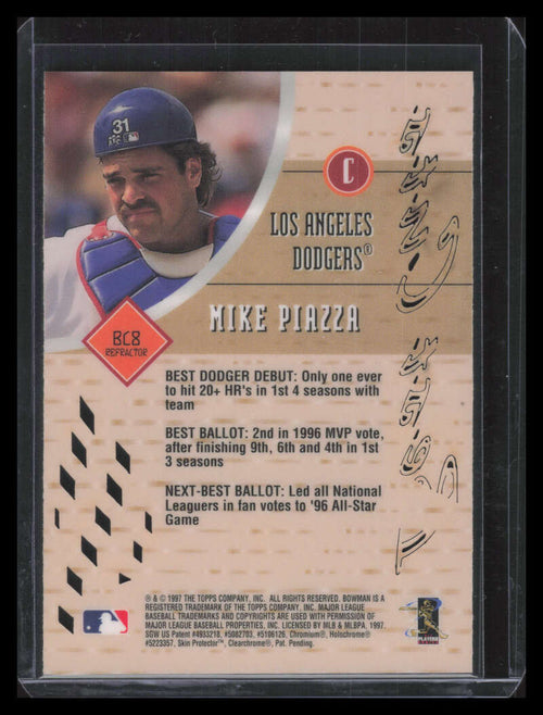 1997 Bowman's Best Best Cuts Refractor bc8 Mike Piazza