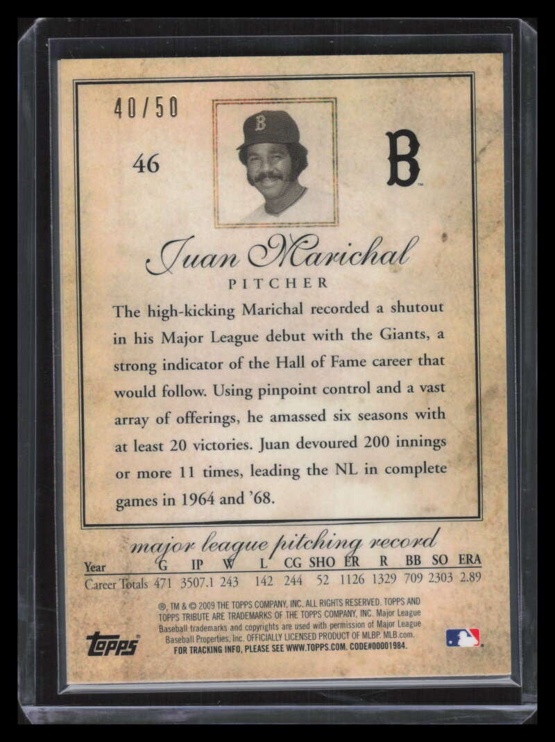 2009 Topps Tribute Gold 46 Juan Marichal 40/50