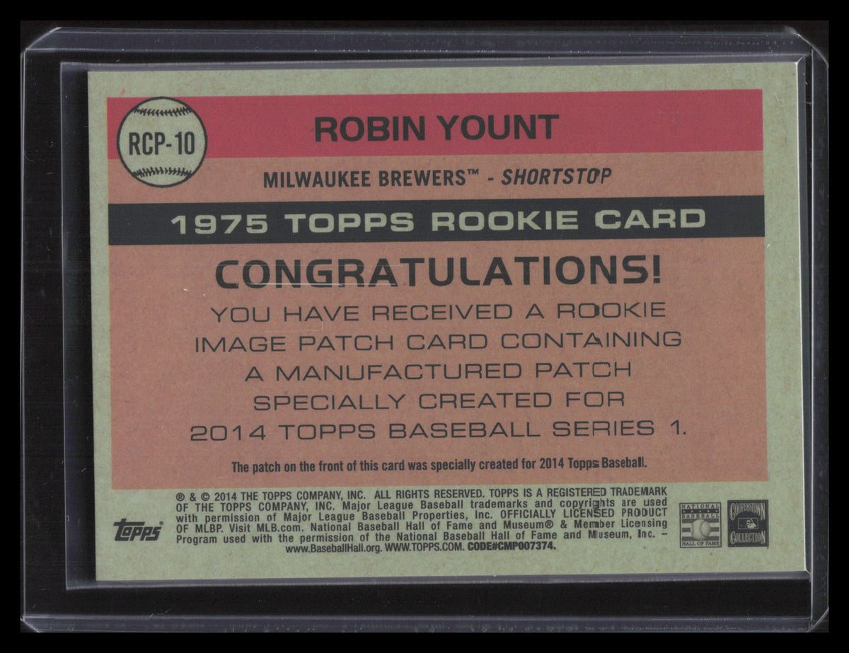 2014 Topps Manufactured Commemorative Rookie Patch rcp10 Robin Yount 1975 Patch