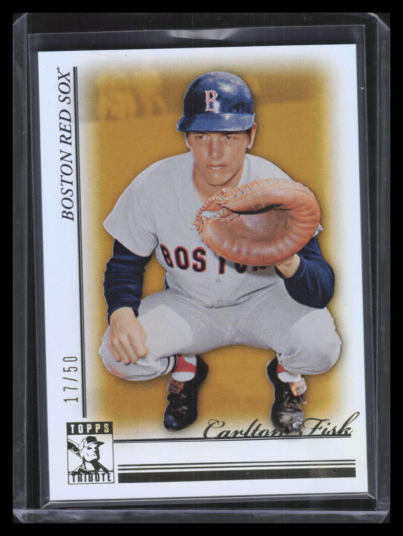 2010 Topps Tribute Gold 16 Carlton Fisk 17/50