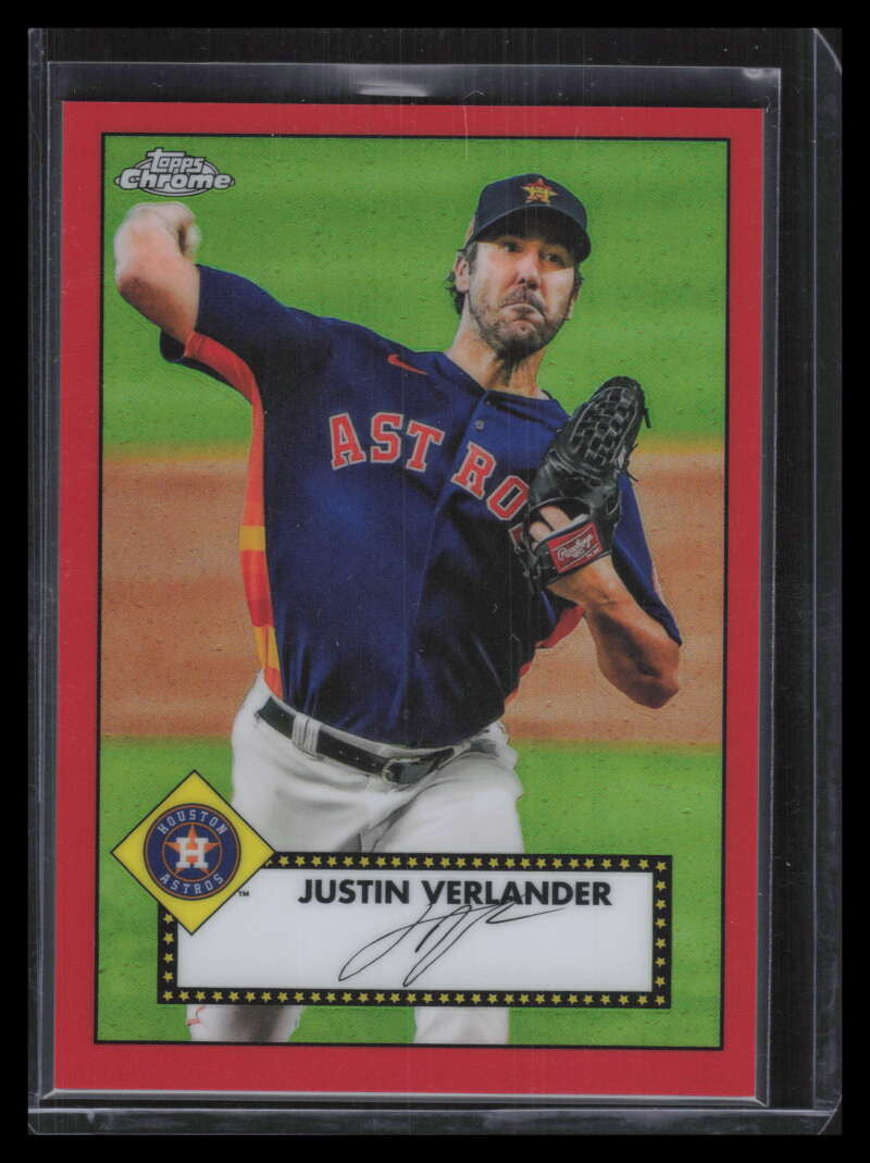 2021 Topps '52 Topps Redux Chrome Red Refractor tc5216 Justin Verlander 64/70
