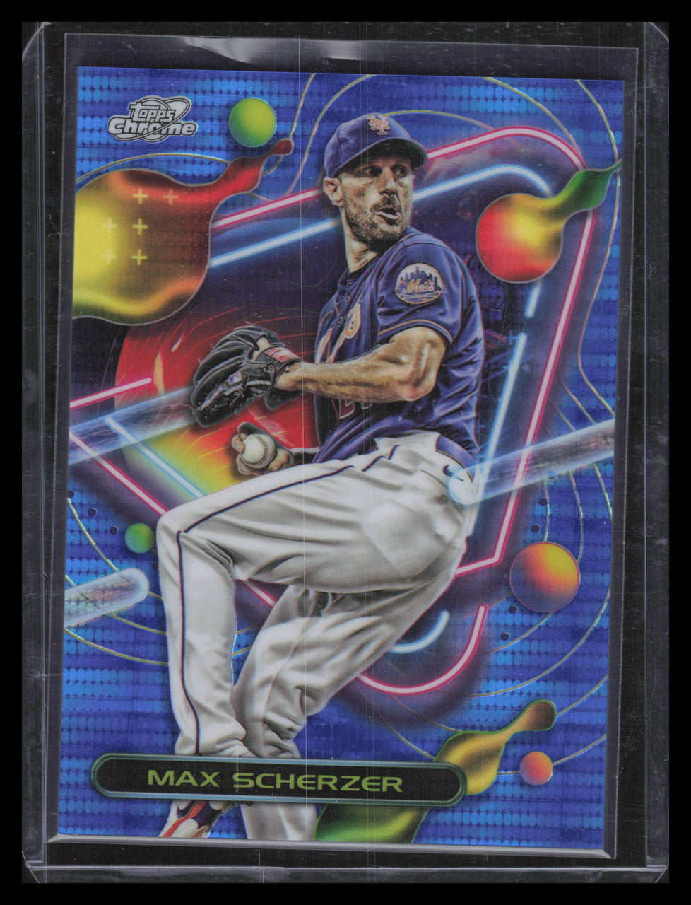 2023 Topps Chrome Cosmic Blue Moon Refractor 70 Max Scherzer 86/99
