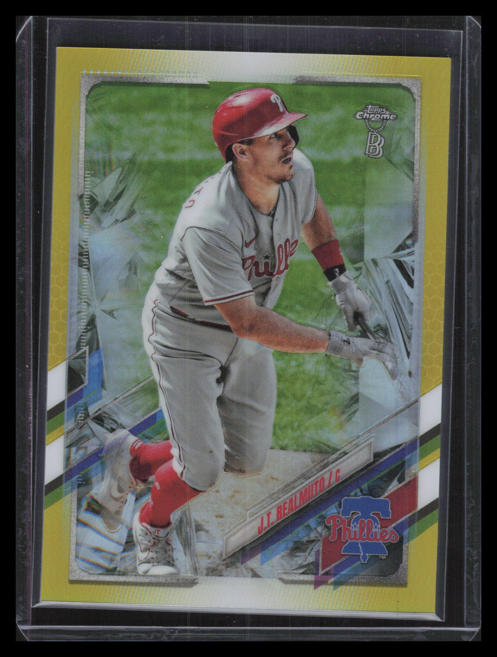 2021 Topps Chrome Ben Baller Gold Refractor 82 J. T. Realmuto 42/50