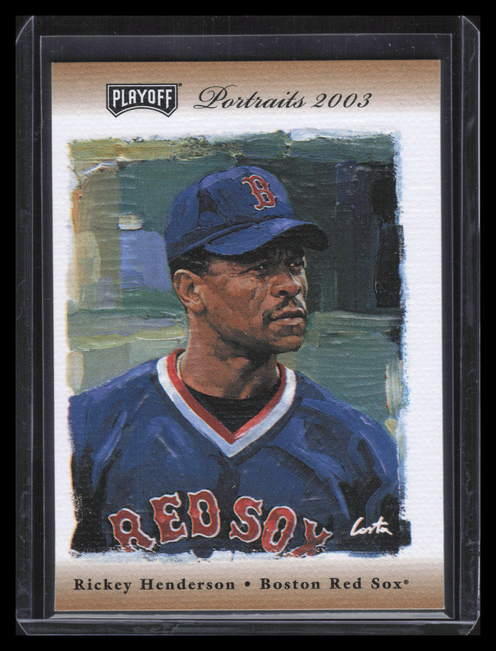 2003 Playoff Portraits Bronze 13 Rickey Henderson Sox 50/100