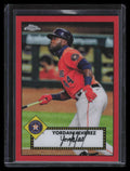 SOLD 136734 2021 Topps '52 Topps Redux Chrome Red Refractor tc523 Yordan Alvarez 41/70