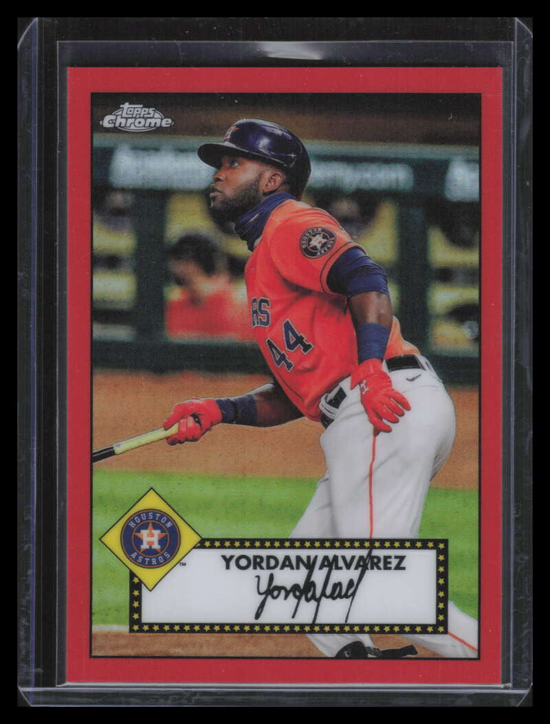 SOLD 136734 2021 Topps '52 Topps Redux Chrome Red Refractor tc523 Yordan Alvarez 41/70