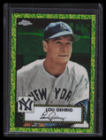 SOLD 136755 2021 Topps Chrome Platinum Green and Yellow 70th Refractor 613 Lou Gehrig 94/99