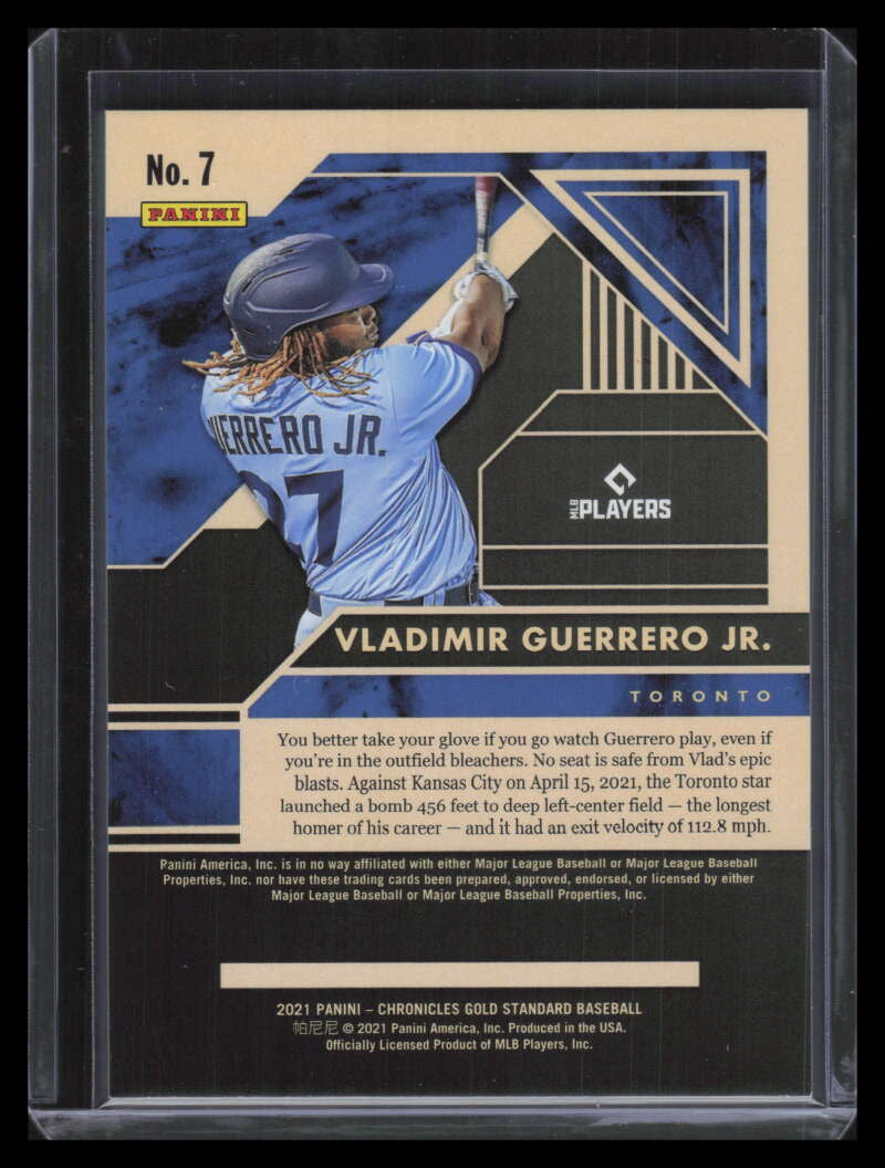 SOLD 136758 2021 Panini Gold Standard Green 7 Vladimir Guerrero Jr. 1/5