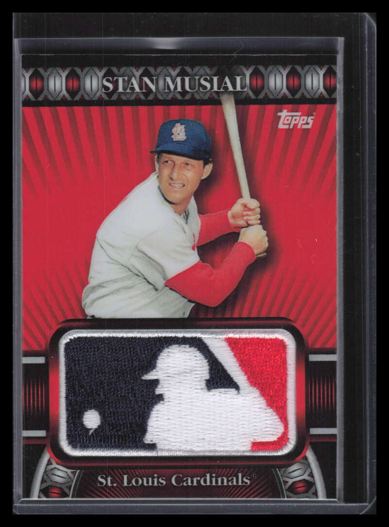 SOLD 136770 2010 Topps Manufactured MLB Logoman Patch lm28 Stan Musial Logoman Patch 39/50