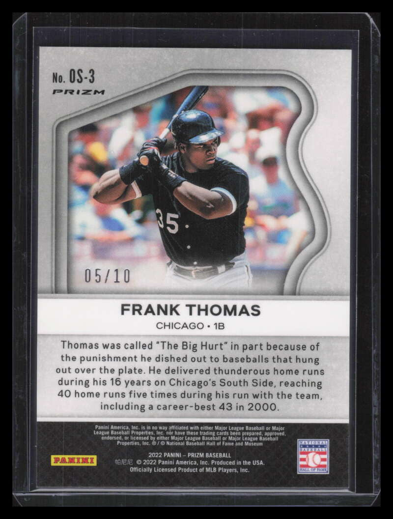 2022 Panini Prizm Old School Gold Donut Circles Refractor 3 Frank Thomas 5/10