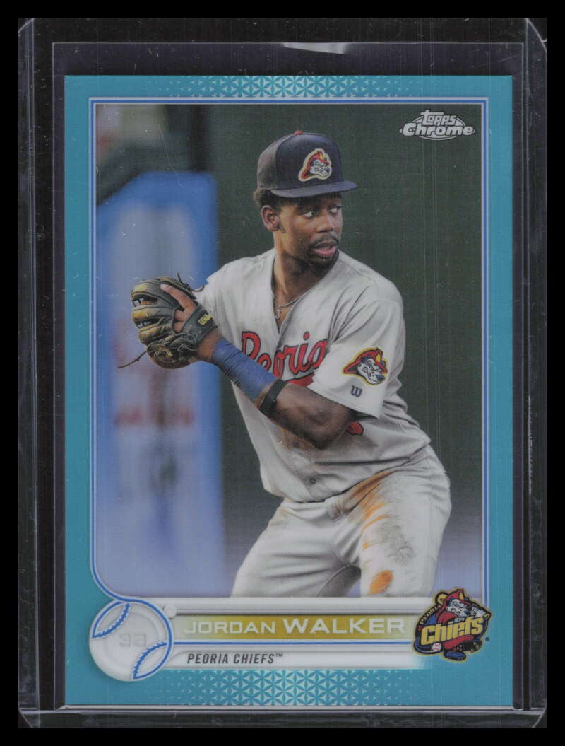 SOLD 136839 2022 Topps Pro Debut Chrome Aqua Refractor pdc112 Jordan Walker Rookie 61/75
