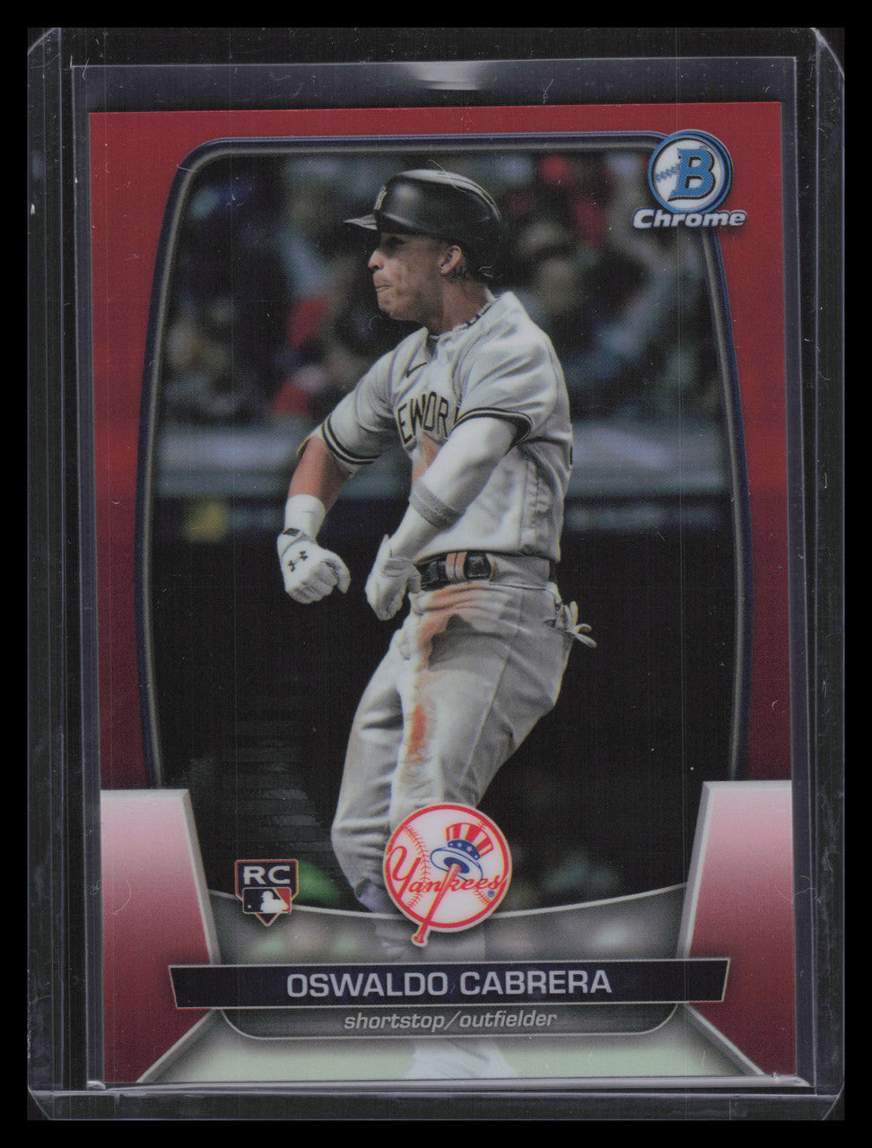 2023 Bowman Chrome Red Refractor 33 Oswaldo Cabrera Rookie 5/5