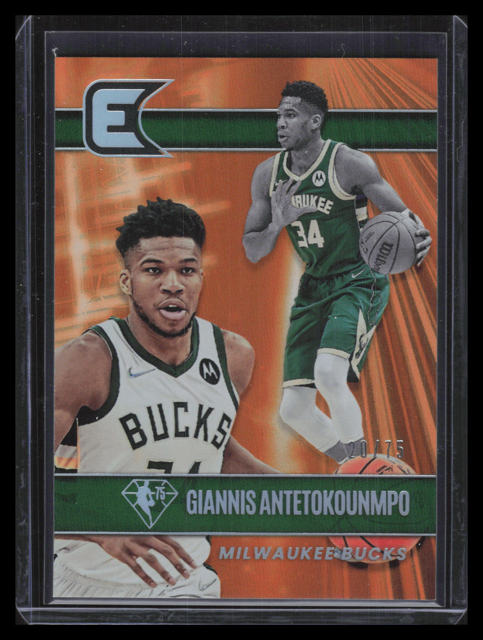 2021-22 Chronicles 75th Anniversary 303 Giannis Antetokounmpo Essentials 20/75