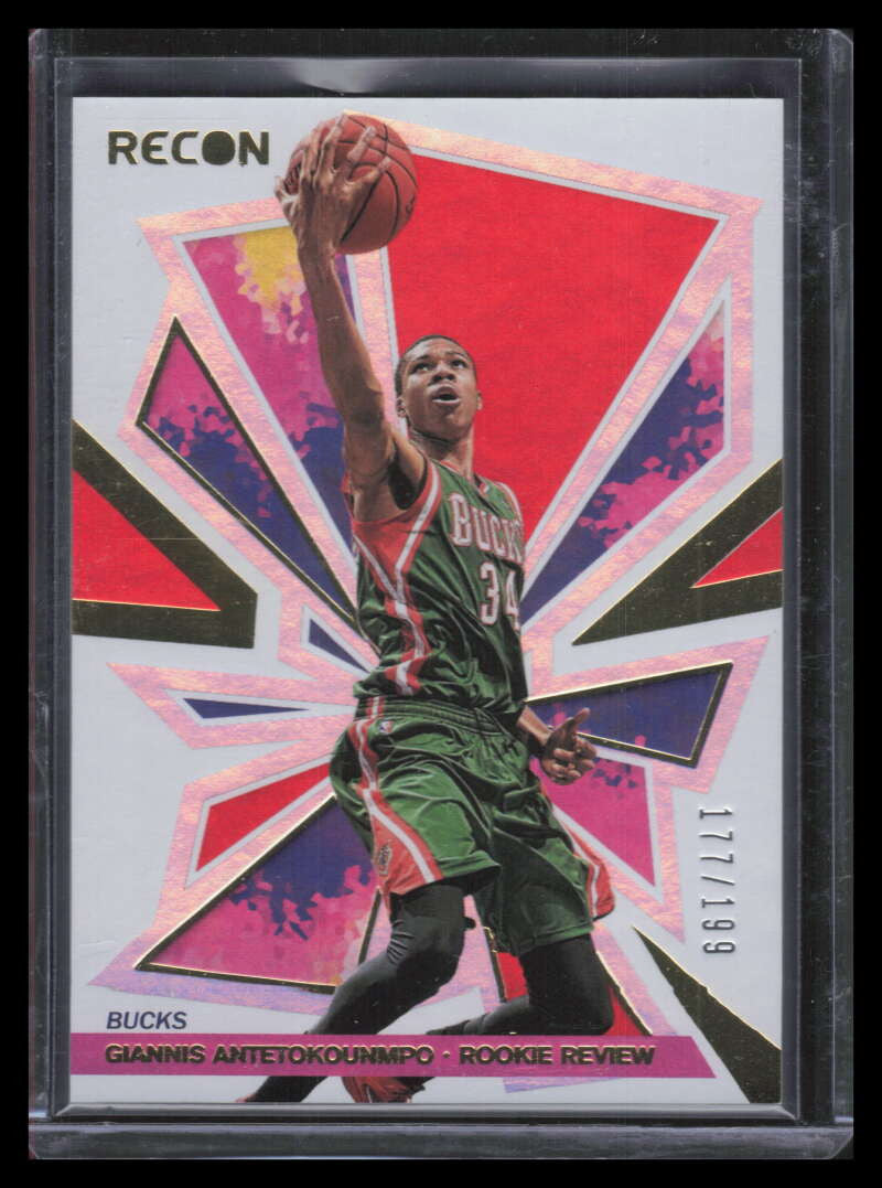 2020-21 Panini Recon Rookie Review Red 20 Giannis Antetokounmpo 177/199