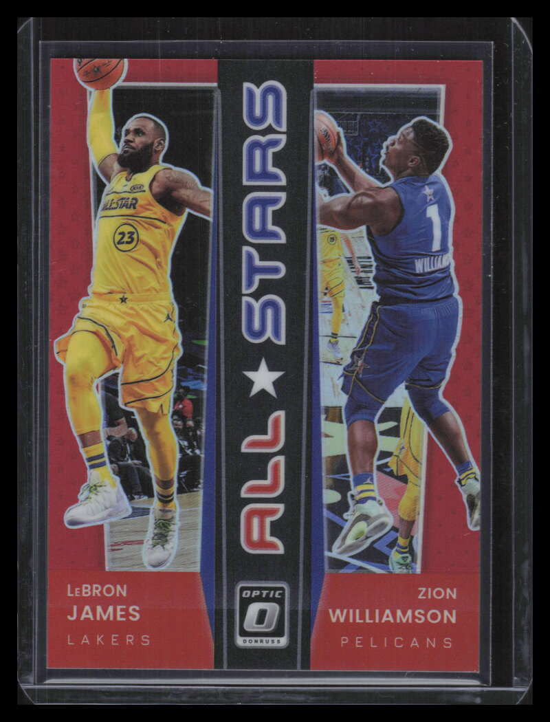 DELETE 136907 2021-22 Donruss Optic All-Stars Red 1 Zion Williamson LeBron James 54/99