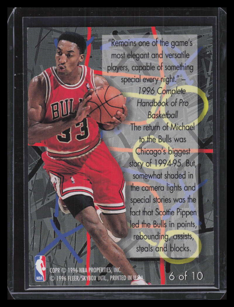 1995-96 Flair Play Makers 6 Scottie Pippen