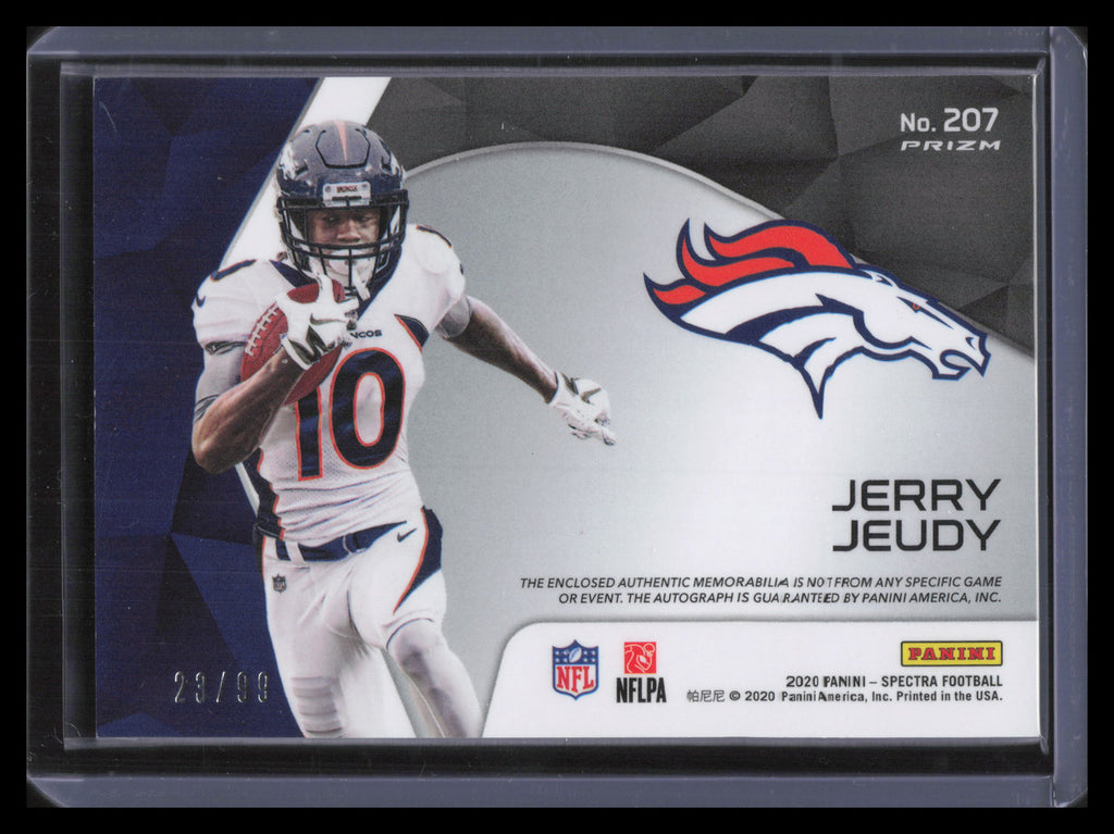 2020 Panini Spectra 207 Jerry Jeudy Rookie Patch Auto 23/99