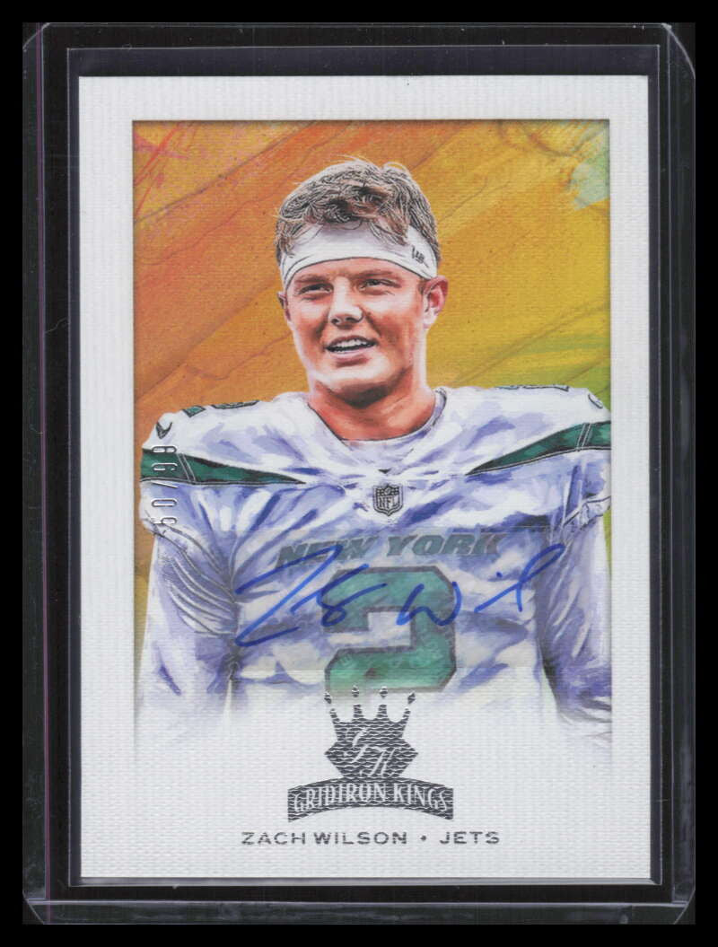 DELETE 136962 2021 Panini Chronicles Gridiron Kings Signatures 2 Zach Wilson Rookie Auto 50/99