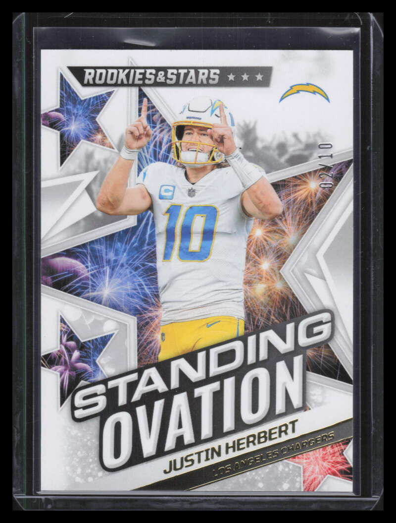 2022 Rookies and Stars Standing Ovation Gold 5 Justin Herbert 2/10