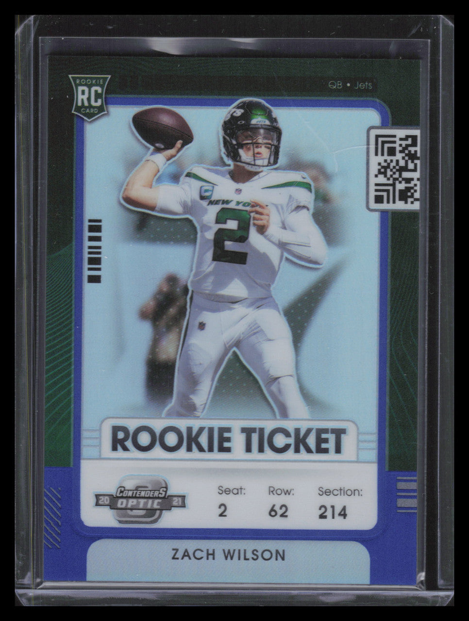 DELETE 137053 2021 Panini Contenders Optic Blue 98 Zach Wilson Rookie 30/99