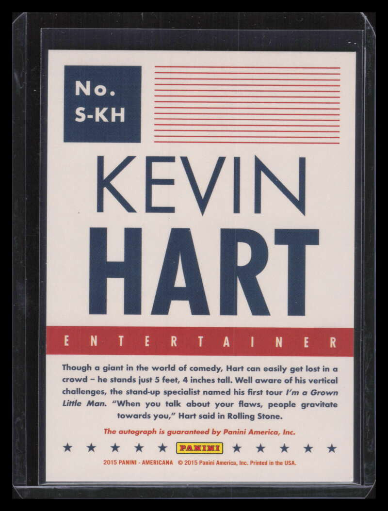 2015 Panini Americana Signatures Blue 41 Kevin Hart Auto 1/49