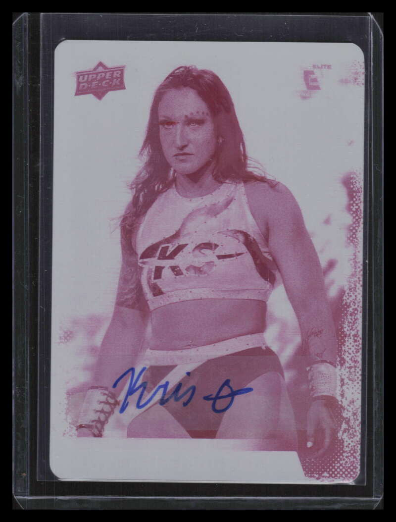 2022 Upper Deck AEW Autographs Printing Plate Magenta Kris Statlander Auto 1/1