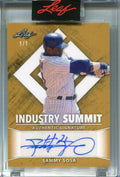2021 Leaf Industry Summit Gold isass1 Sammy Sosa Auto 1/1