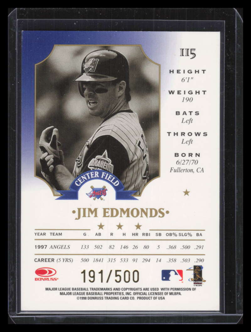 1998 Leaf Fractal Materials 115 Jim Edmonds NZ 191/500