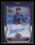 DELETE 137313 2023 Bowman Chrome Autographs Purple Refractor Yonatan Henriquez RC Auto 14/250