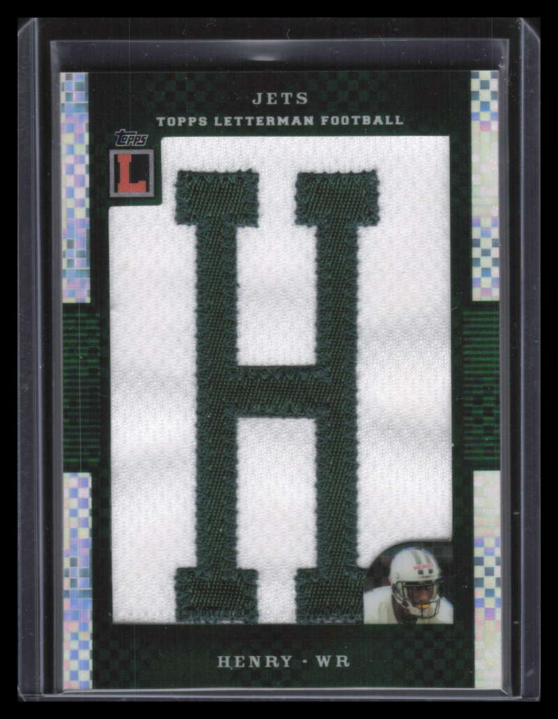 2008 Topps Letterman Patches Xfractor LPMHE Marcus Henry Rookie Letter Patch 2/3