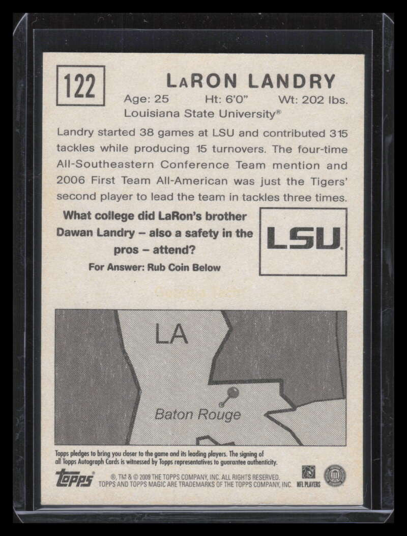 2009 Topps Magic Autographs 122 LaRon Landry Auto /150