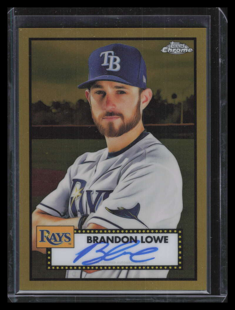DELETE 137334 2021 Topps Chrome Platinum Autographs Gold Refractor Brandon Lowe Auto 14/50
