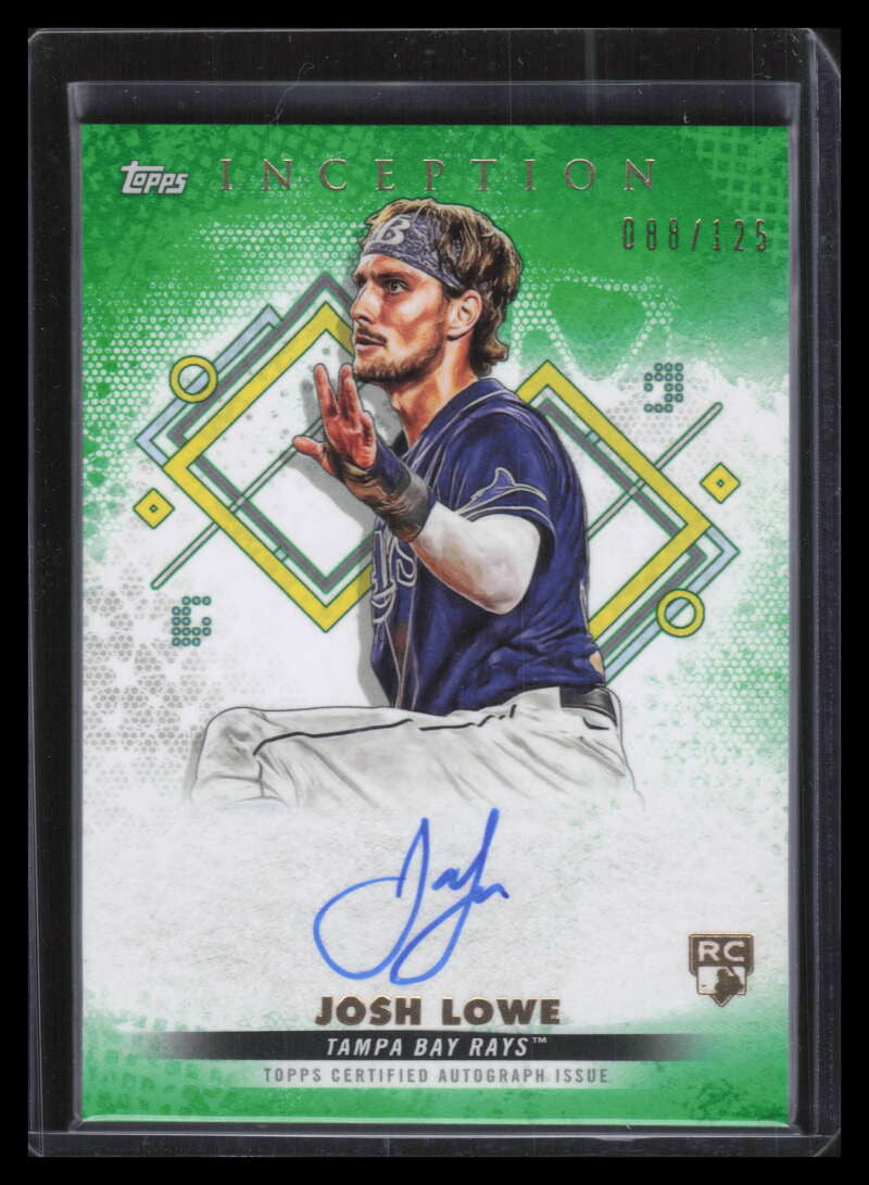 DELETE 137335 2022 Topps Inception Emerging Stars Autograph Green Josh Lowe Rookie Auto 88/125