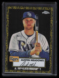 SOLD 137341 2021 Topps Chrome Platinum Black and Gold 70th Refractor 196 Austin Meadows 5/10