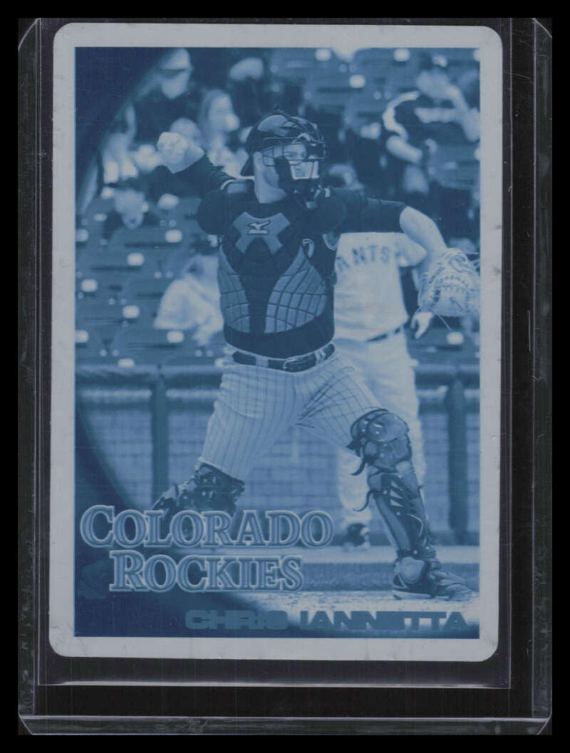 2010 Topps Printing Plate Cyan 114 Chris Iannetta 1/1