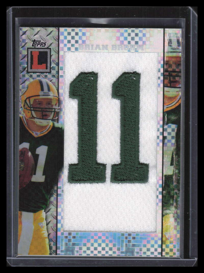 2008 Topps Letterman Patches Jersey Number Xfractor Brian Brohm Rookie Patch 3/3