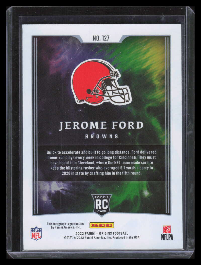 DELETE 137351 2022 Panini Origins Rookies Signatures 127 Jerome Ford Rookie Auto 55/99