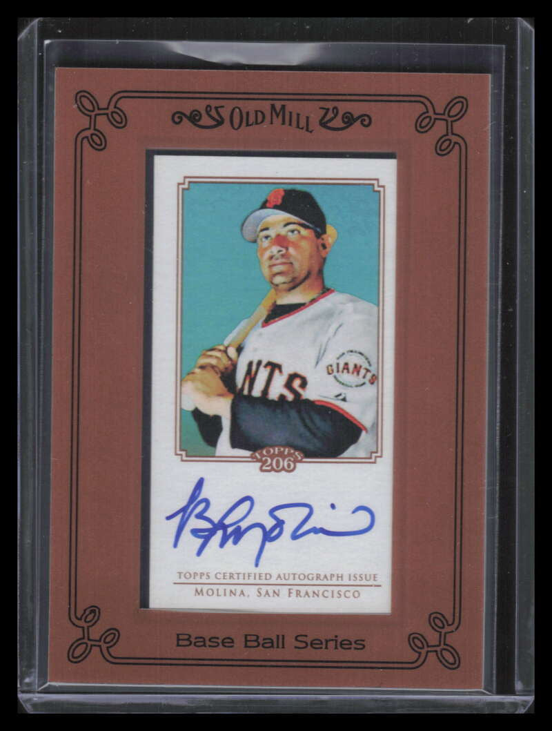 2010 Topps 206 Mini Framed Autographs Old Mill BM Bengie Molina Auto