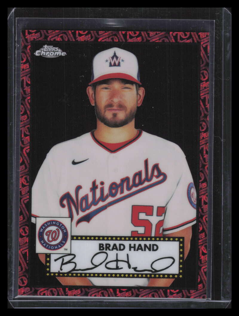 2021 Topps Chrome Platinum Red and Black Diamond 70th Refractor Brad Hand 5/5