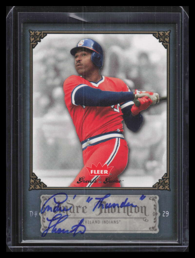 2006 Greats of the Game Autographs 39 Andre Thornton Thunder Auto