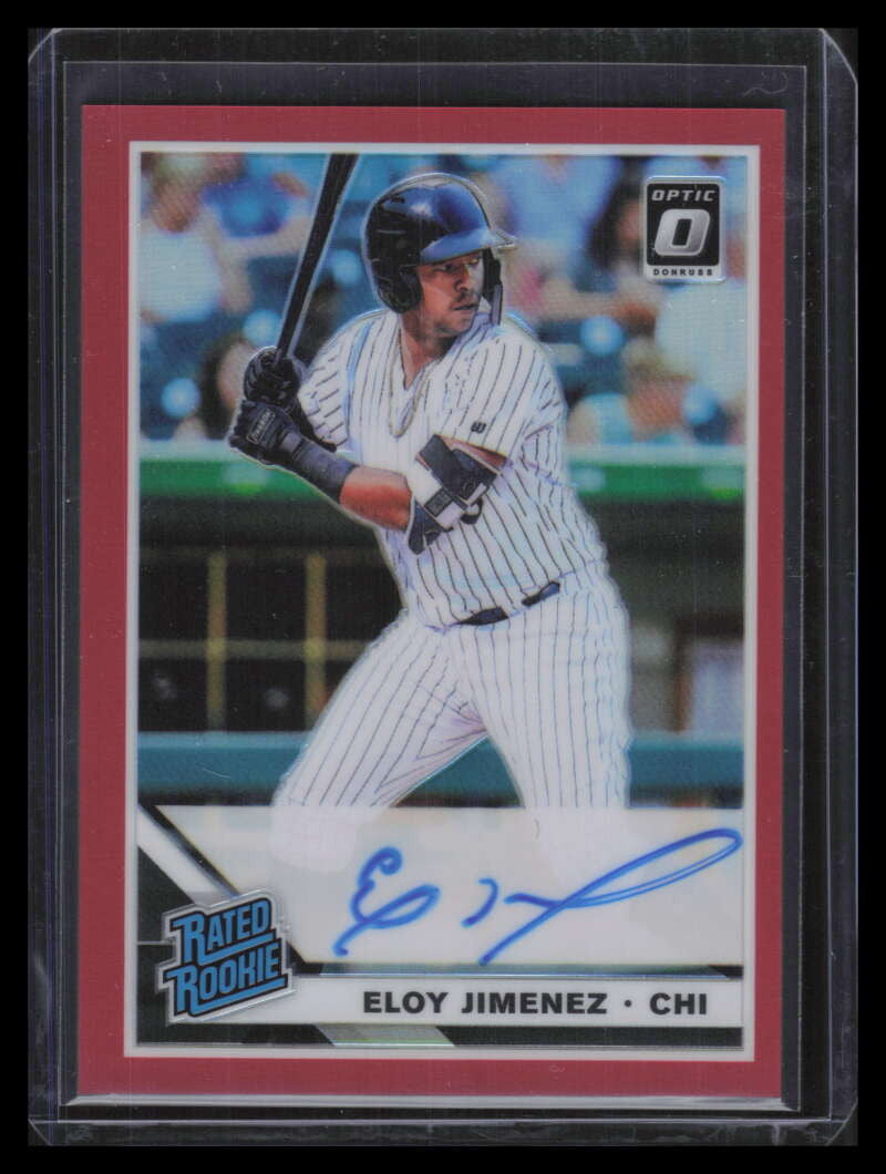 2019 Donruss Optic Rated Signatures Red 49 Eloy Jimenez Rookie Auto 41/50