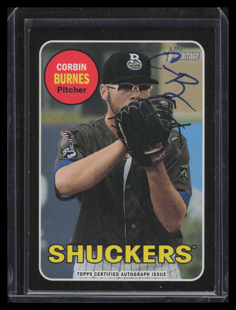 DELETE 137442 2018 Topps Heritage Minors Real One Autographs Corbin Burnes Rookie Auto 6/50