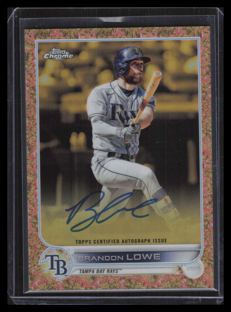 2022 Topps Gilded Chrome Gold Etch Rose Refractor GEABL Brandon Lowe Auto 16/25