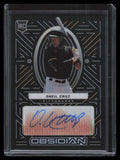 2022 Panini Chronicles Obsidian Autographs Orange 2 Oneil Cruz Rookie Auto 10/75