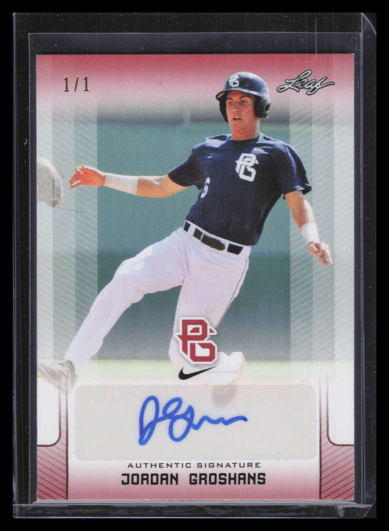 2017 Leaf Perfect Game National Showcase Autographs Jordan Groshans RC Auto 1/1