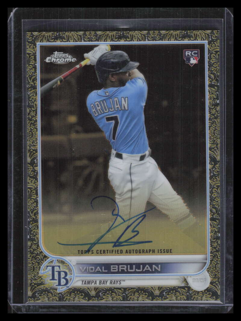 2022 Topps  Gilded Chrome Gold Etch Autographs Vidal Brujan Rookie Auto 22/99