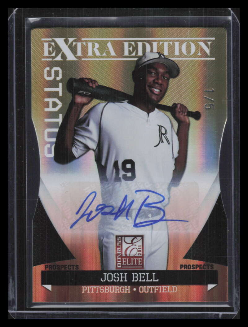 2011 Donruss Elite Prospects Signature Status Gold Josh Bell Rookie Auto 1/5