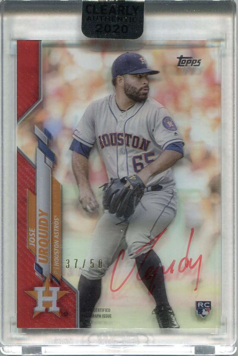 2020 Topps Clearly Authentic Autographs CCAJUR Jose Urquidy Rookie Auto 37/50